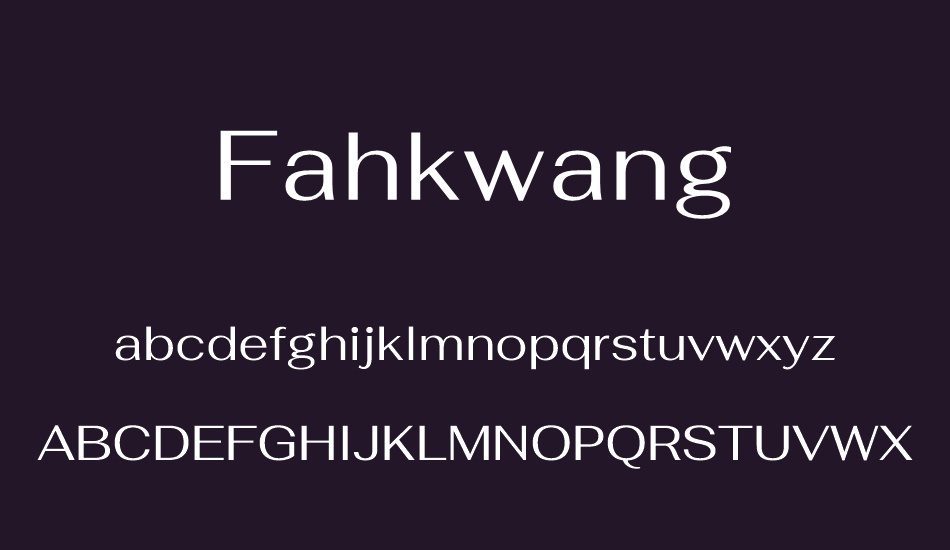 Fahkwang font