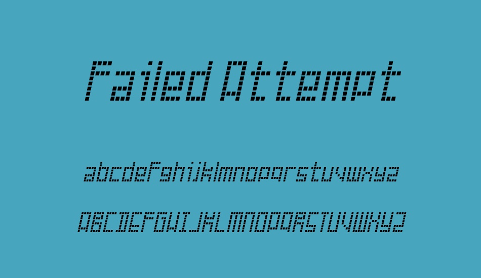 Failed Attempt font