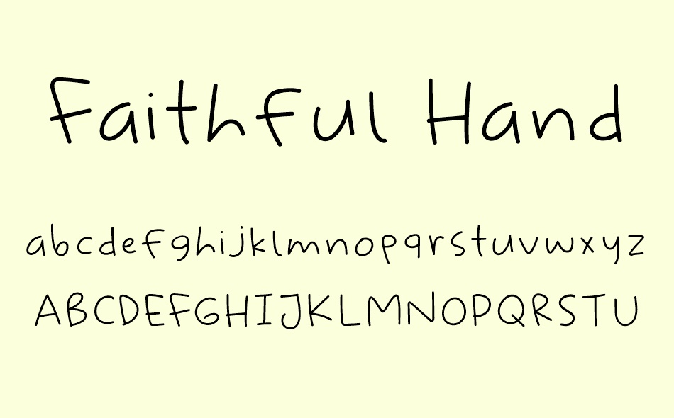 Faithful Hand font