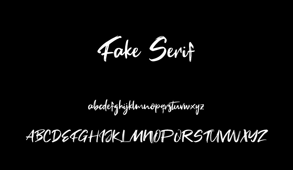 Fake Serif font