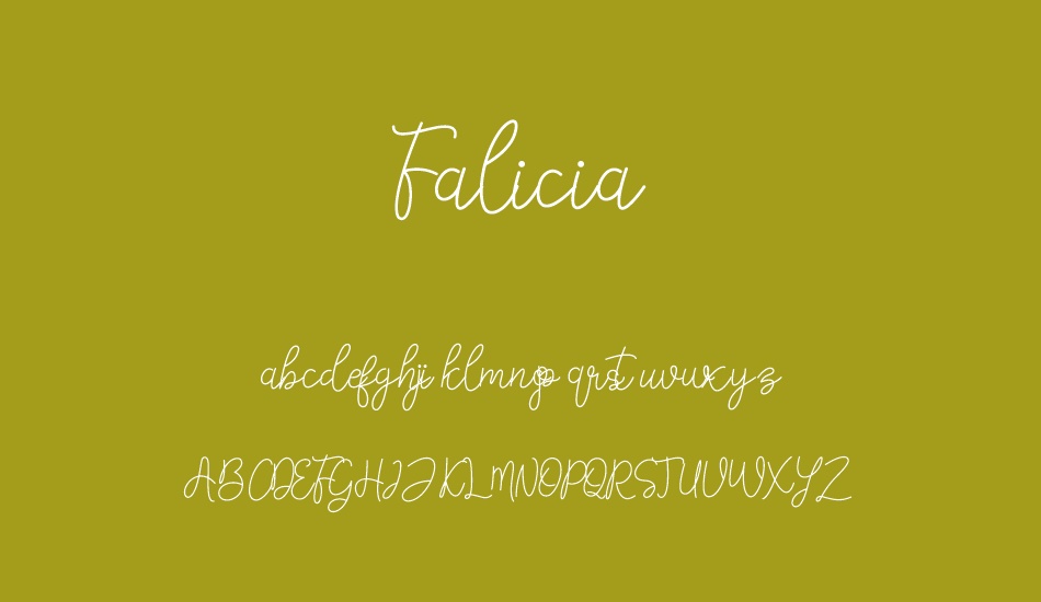 Falicia font