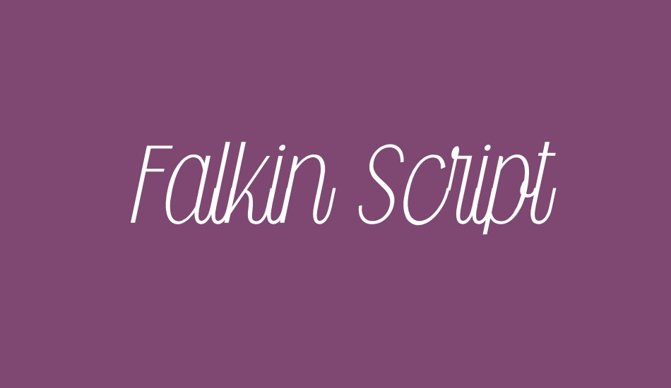 Falkin Script PERSONAL font big