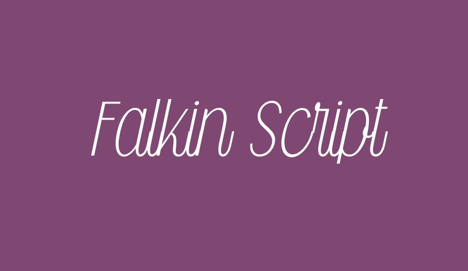 Falkin Script PERSONAL font big