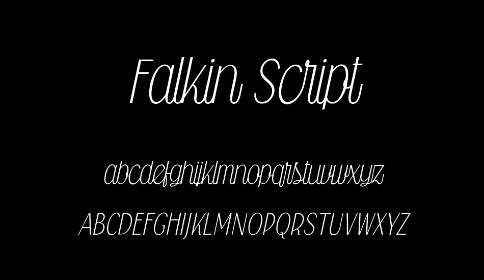 Falkin Script PERSONAL font