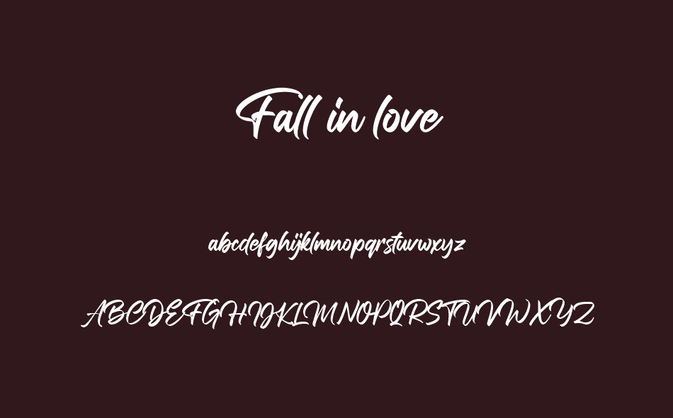 Fall In Love font