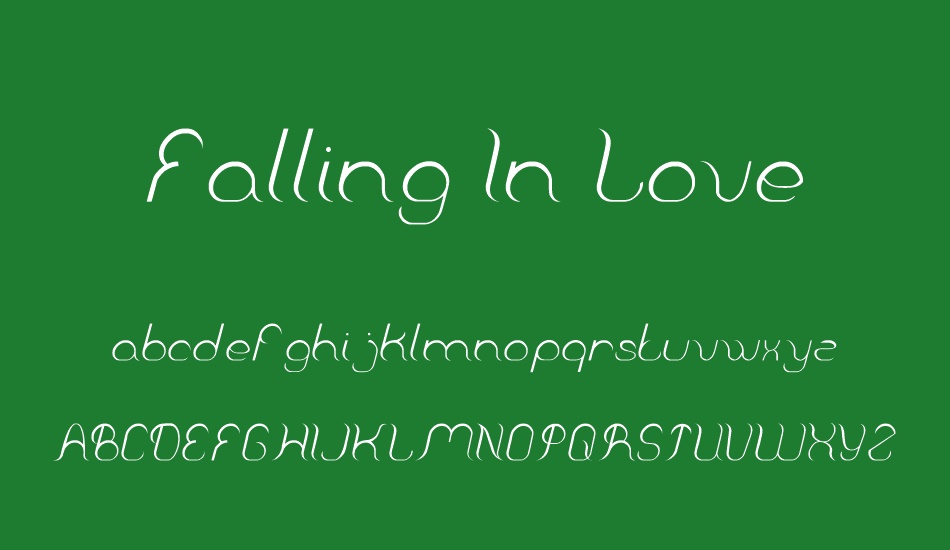 Falling In Love font