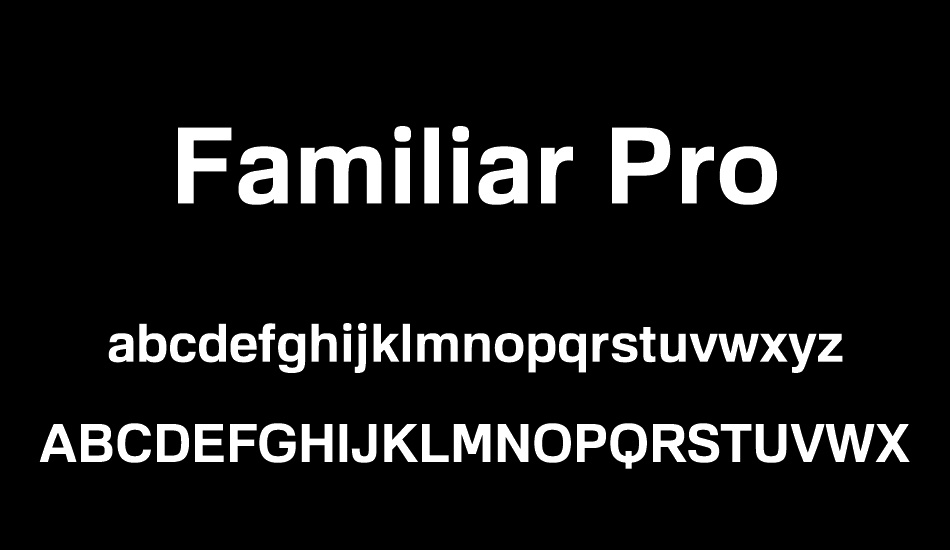 Familiar Pro font