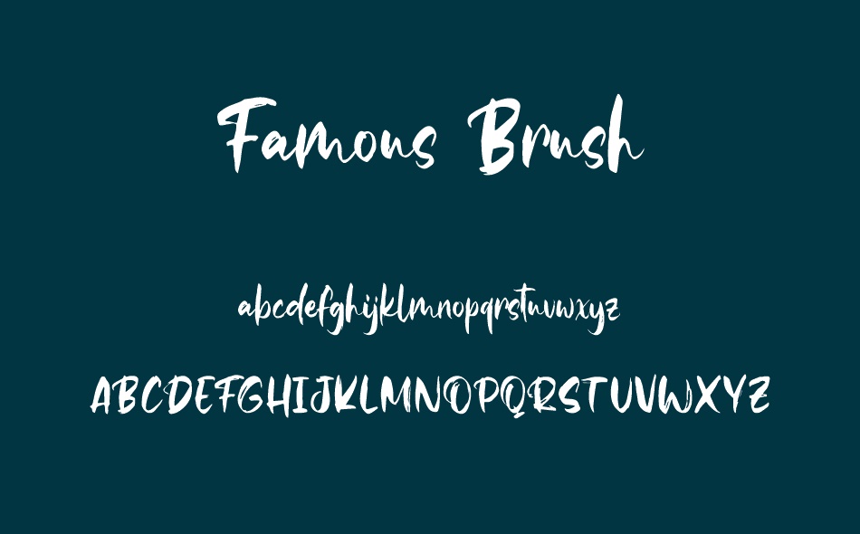 Famous Brush font