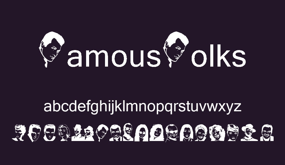 FamousFolks font