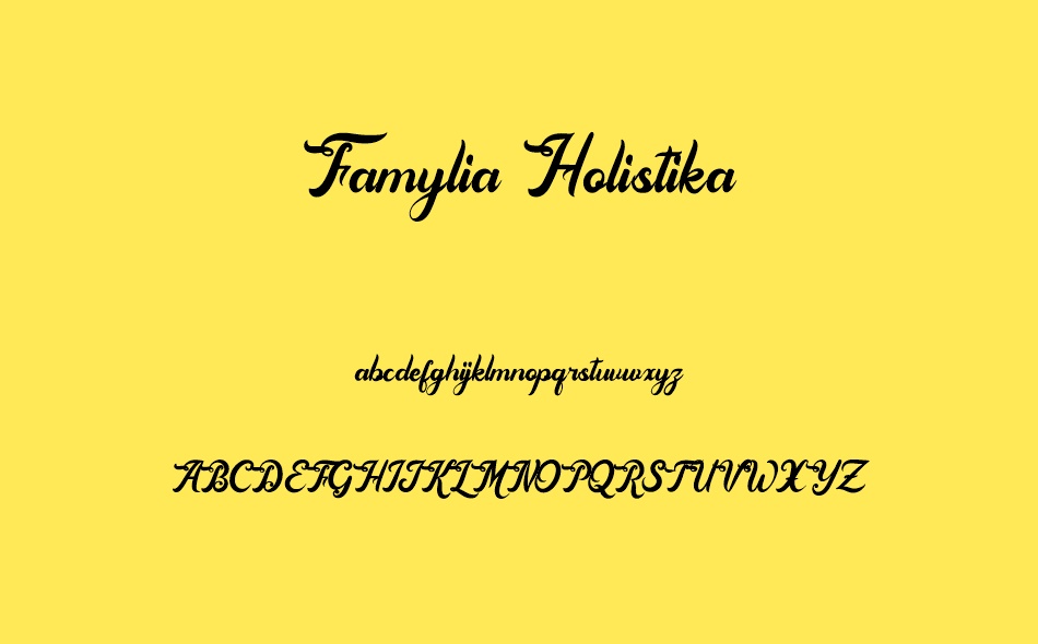 Famylia Holistika font