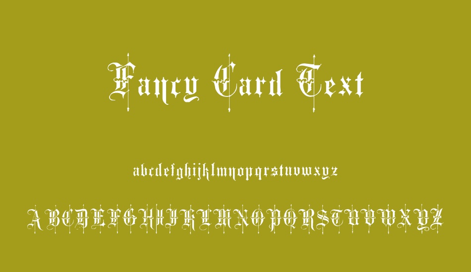 Fancy Card Text font