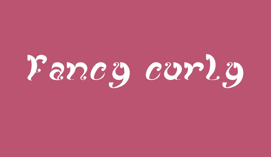 fancy curly font big