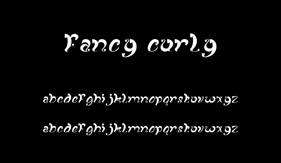 fancy curly font