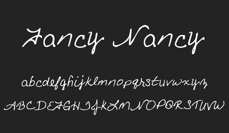 Fancy Nancy font