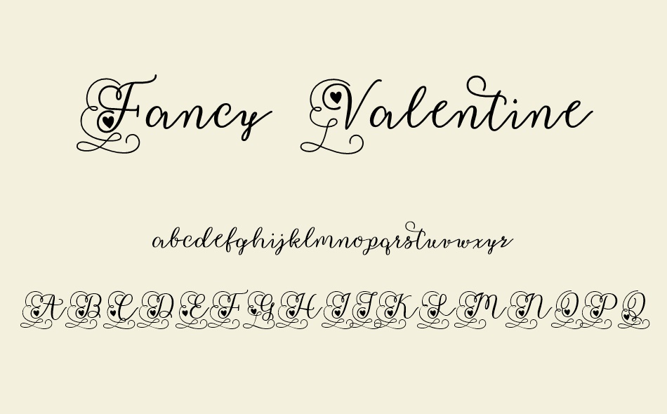 Fancy Valentine font