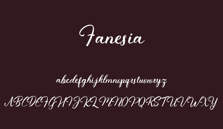 Fanesia Demo font