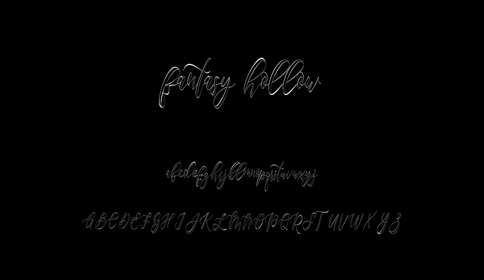 fantasy hollow font