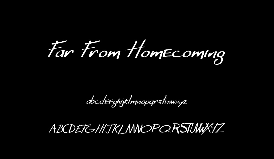 far-from-homecoming font