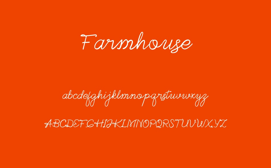 Farmhouse font