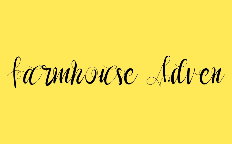 Farmhouse Adventure font big