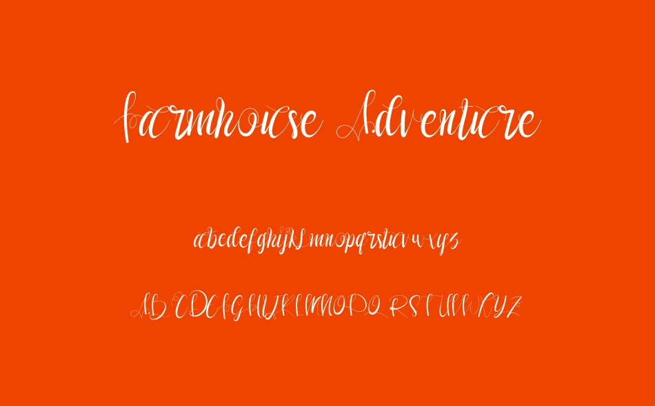 Farmhouse Adventure font