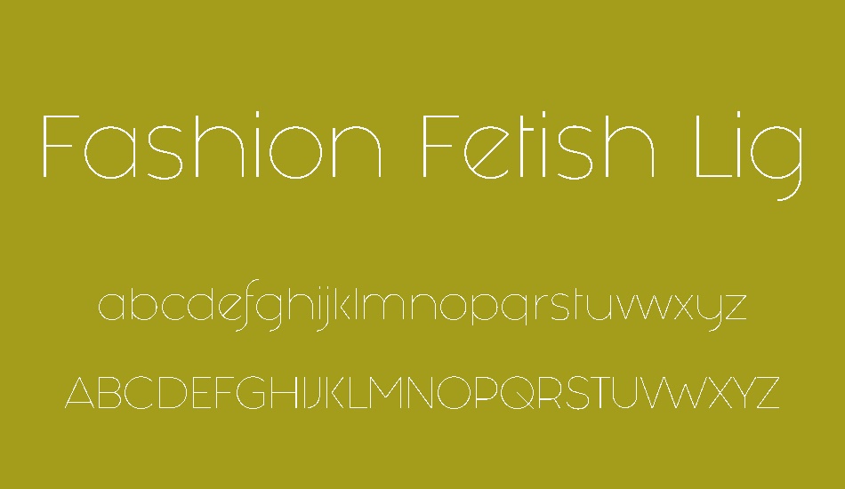 Fashion Fetish Light font