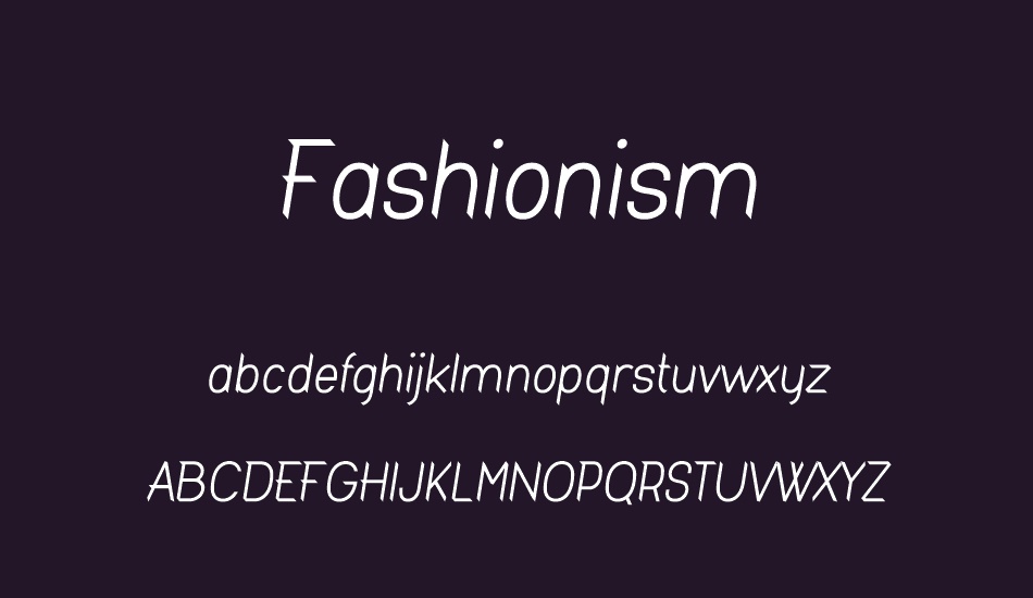 Fashionism font