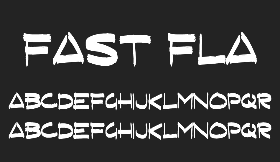 Fast Flat Brush font