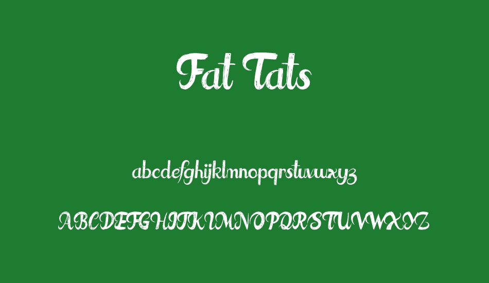Fat Tats font