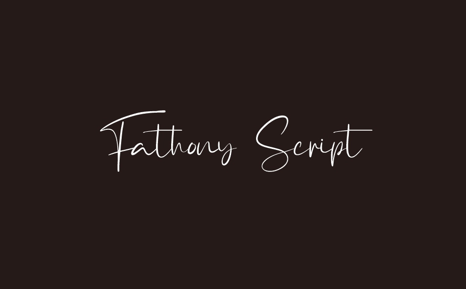 Fathony Script font big