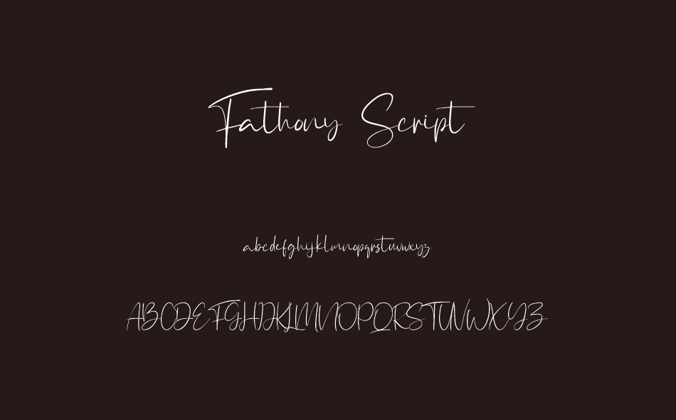 Fathony Script font