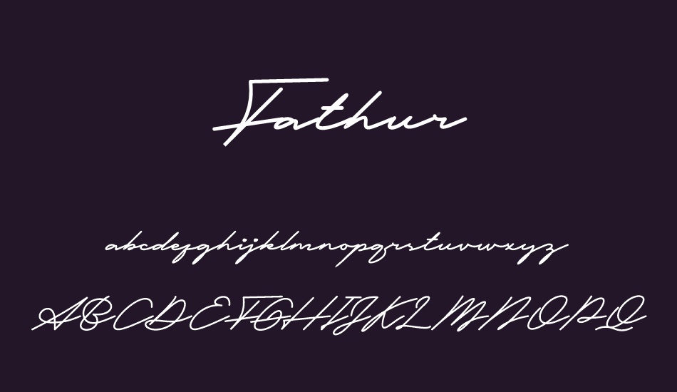 Fathur Free font