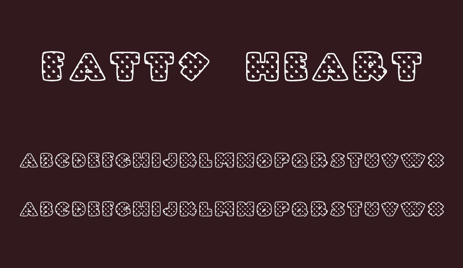 Fatty Heart Filled font
