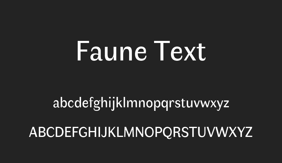 Faune Text font