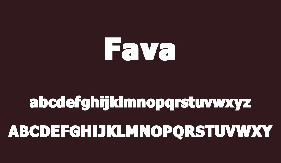 Fava font