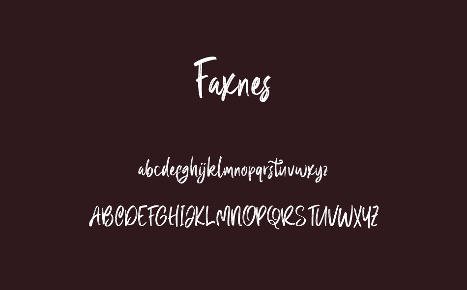 Faxnes font