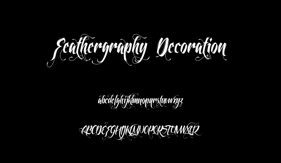 Feathergraphy Decoration font