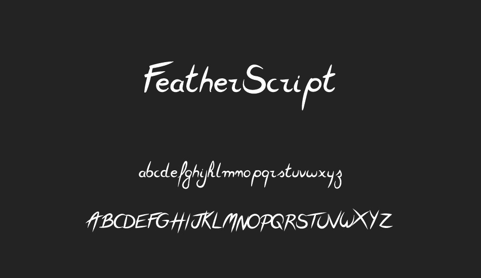 FeatherScript font