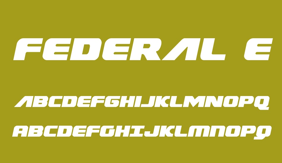 Federal Escort Semi-Italic font