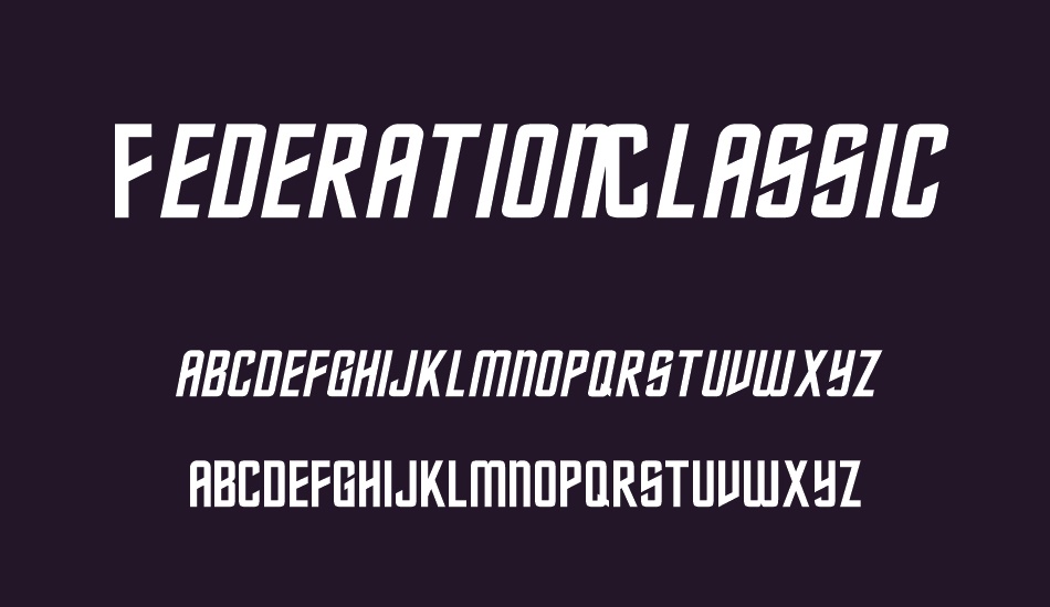 FederationClassic font