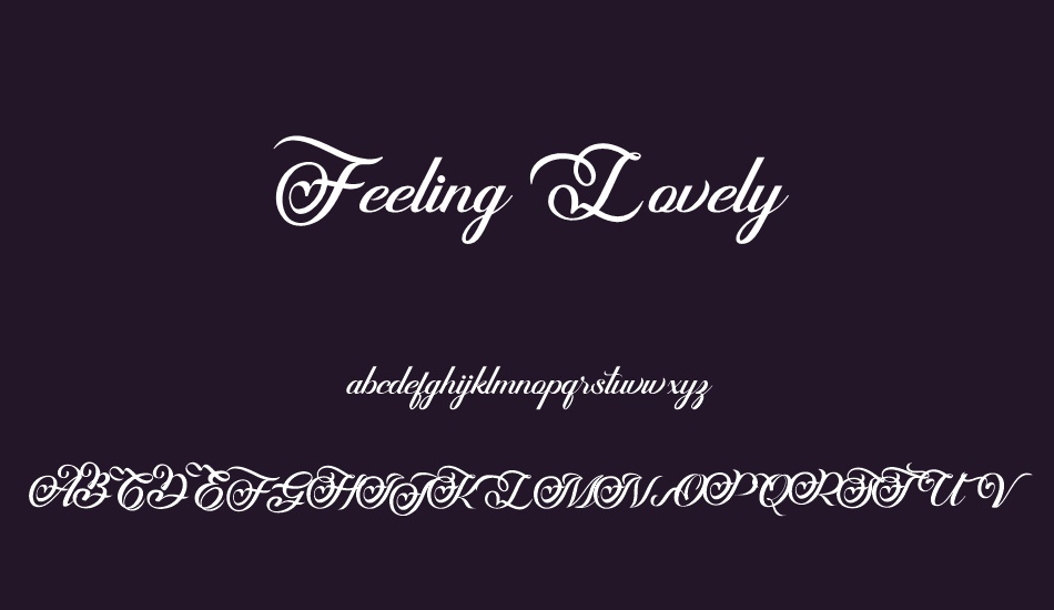 Feeling Lovely font