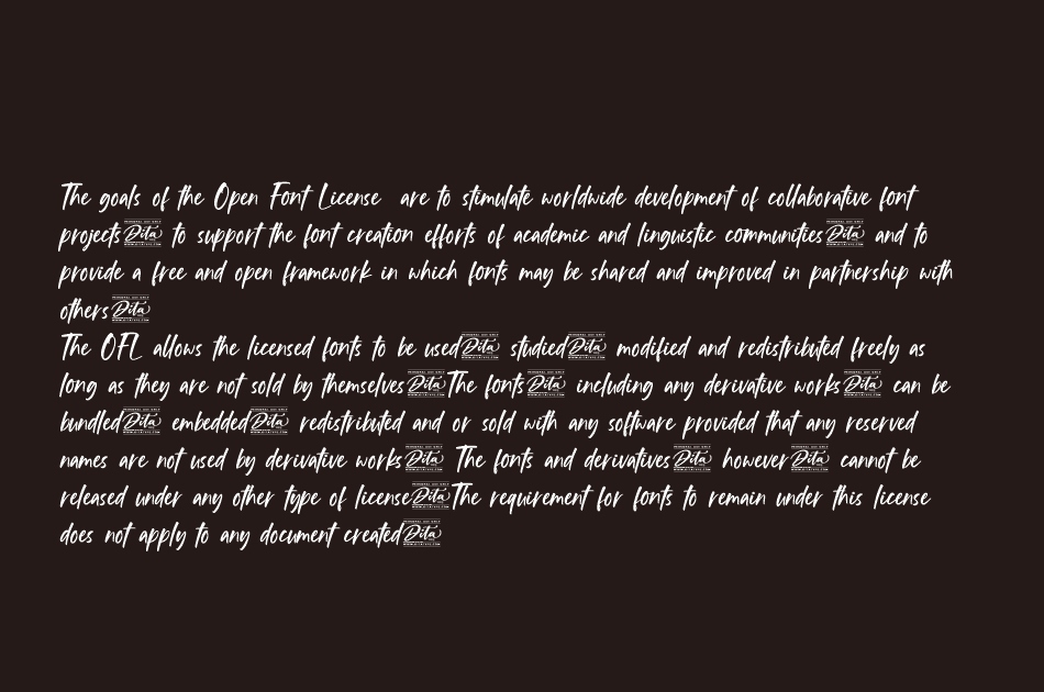 Fellicia font 1