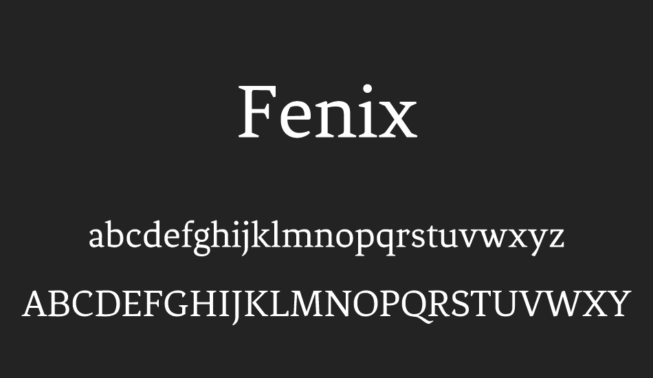 Fenix font