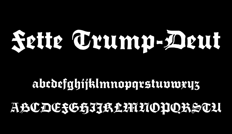 Fette Trump-Deutsch font