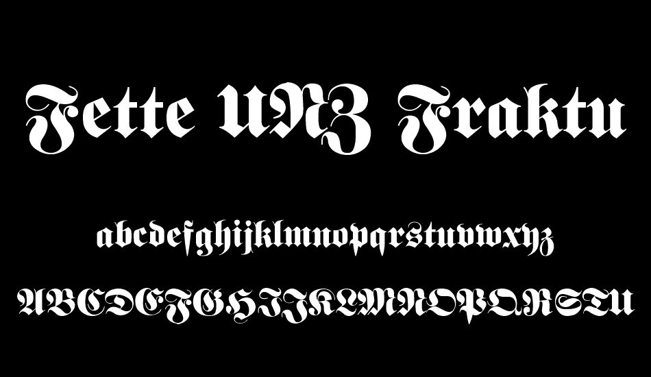 Fette UNZ Fraktur font