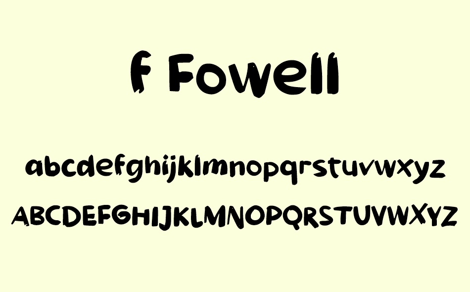 f Fowell font