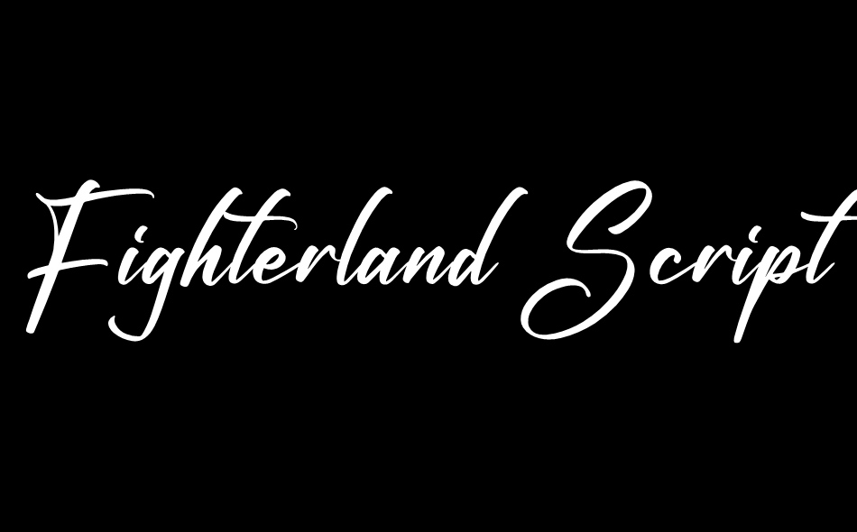 Fighterland Script font big