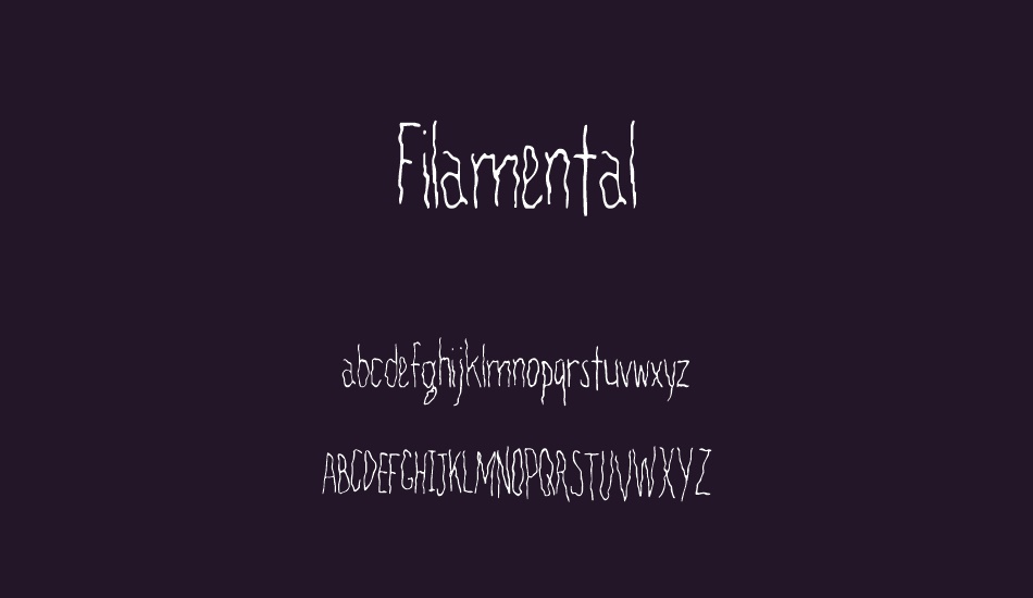Filamental font