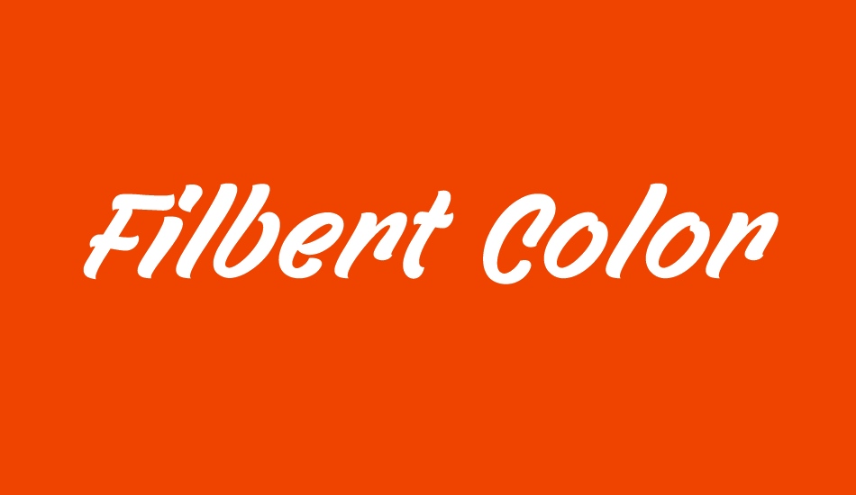 Filbert Color Personal Use font big