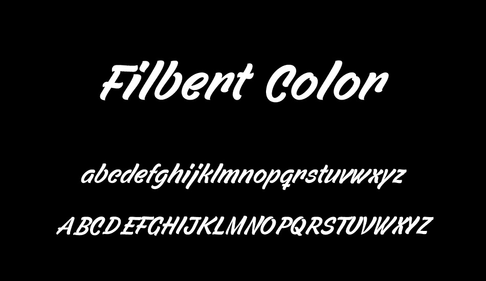 Filbert Color Personal Use font